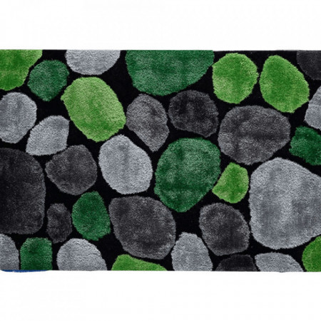 Covor, verde, gri și negru, 140x200 cm - TP201380