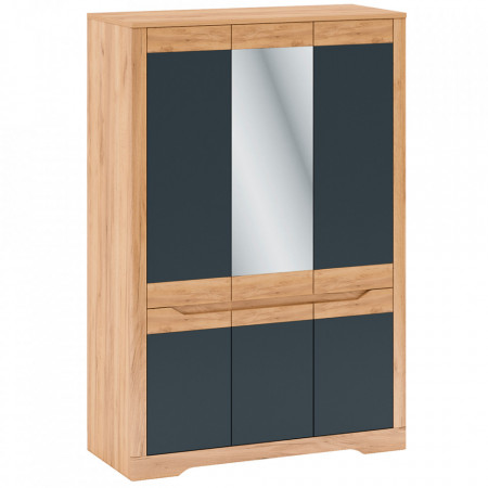Dulap cu spaţiu pt. umeraşe , gri craft auriu și gri grafit - TP264030