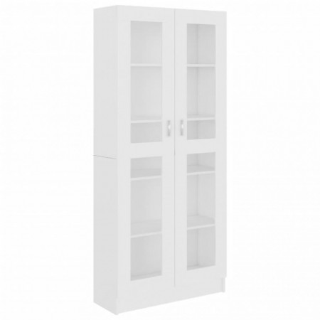 Dulap cu vitrină, alb, 82,5 x 30,5 x 185,5 cm, PAL - V802768V