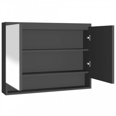Dulap de baie cu oglindă, antracit, 80x15x60 cm, MDF - V331536V