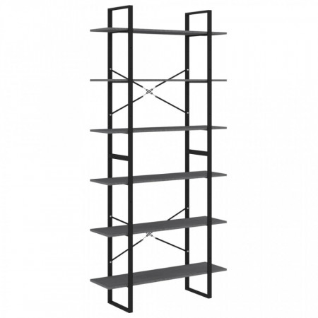 Dulap înalt, gri, 100x30x210 cm, lemn masiv de pin - V806564V