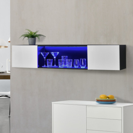 Dulap perete cu 2 usi si iluminare LED multicolor - P71488072