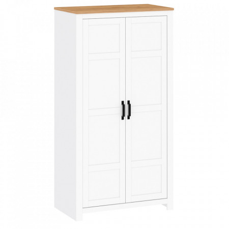 Dulap pt. umeraşe, alb alba și culoarea stejar craft auriu - TP263915