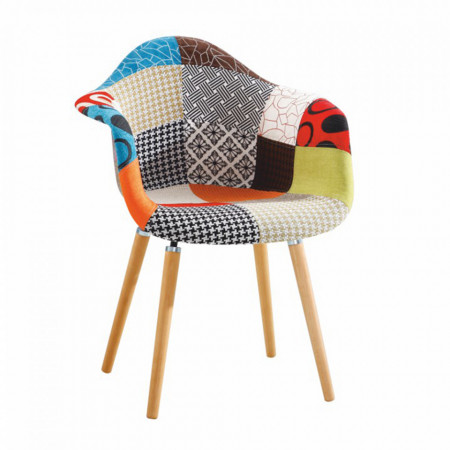 Fotoliu de design, material textil mozaic/fag - TP258422
