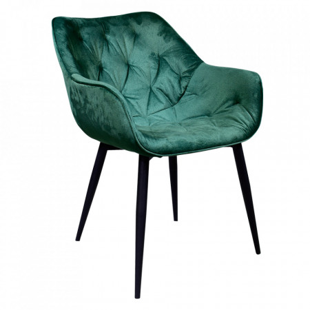 Fotoliu de design, material textil Velvet verde - TP265440