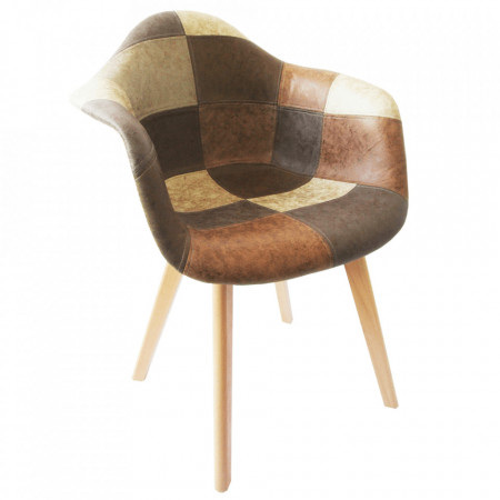 Fotoliu de design, patchwork/fag - TP256783