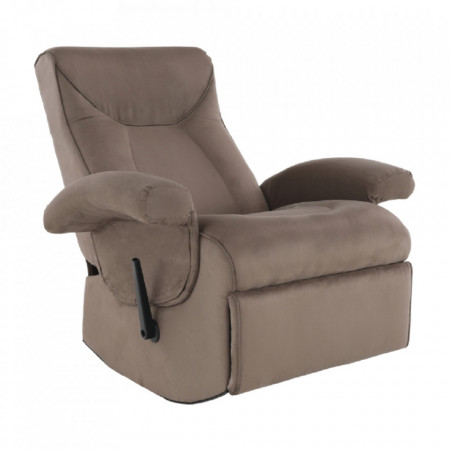 Fotoliu relaxant, cu funcţie electrică de vibraţie, textil gri maronie - TP83870