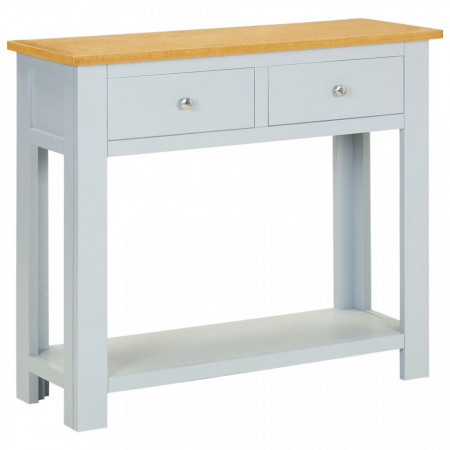 Masa consola, 83 x 30 x 73 cm, lemn masiv de stejar - V288635V