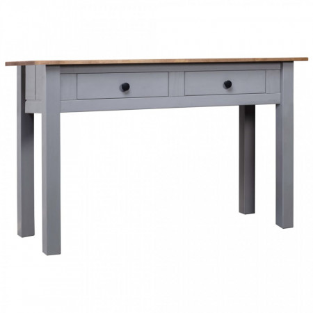 Masa consola, gri, 110x40x72 cm, lemn masiv de pin - V282680V