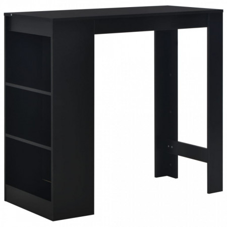 Masa de bar cu raft, negru, 110 x 50 x 103 cm - V280212V
