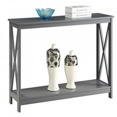 Măsuţă tip consolă, gri, 100x80x30 cm - TP277083