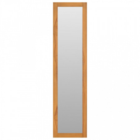 Oglindă de perete cu rafturi, 30x30x120 cm, lemn masiv de tec - V289070V
