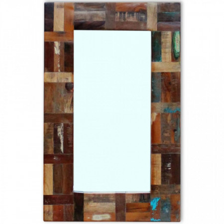 Oglinda din lemn reciclat de esenta tare, 80x50 cm - V243329V
