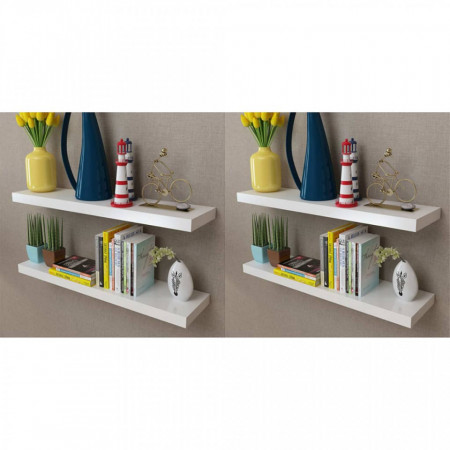 Rafturi de perete, 4 buc., alb, 80 cm - V275998V