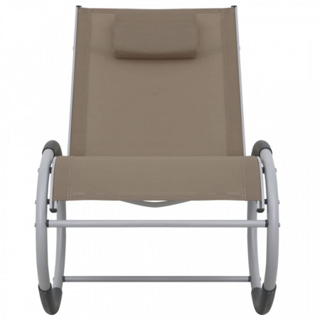 Scaun balansoar de exterior, gri taupe, textilenă - V47783V