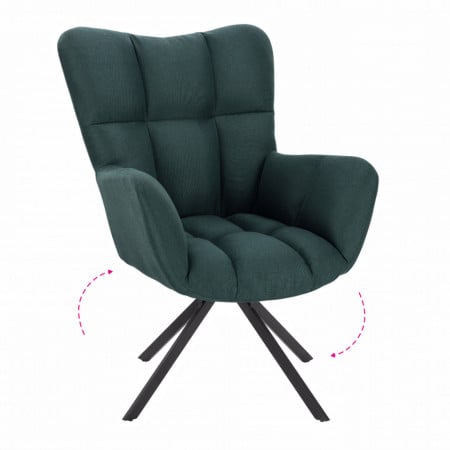 Scaun de design, ţesătură verde - TP265010