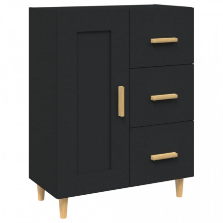 Servantă, negru, 69,5x34x90 cm, lemn prelucrat - V812223V