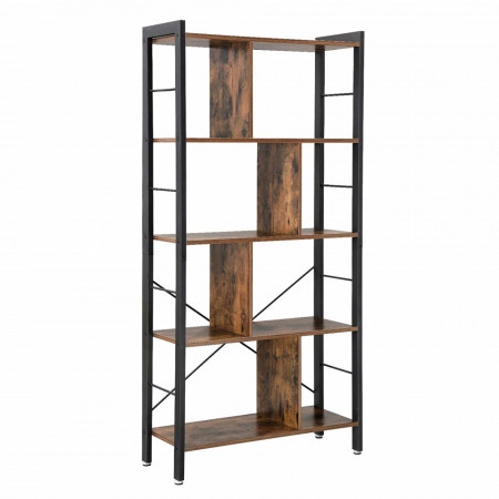 SORAI4 - Rafturi carti, biblioteca stil Industrial, 154.5 x 74 x 30 cm