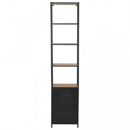 Bibliotecă, 40,5x32,5x180 cm, lemn masiv de brad și oțel - V246425V