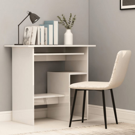 Birou, alb extralucios, 80 x 45 x 74 cm, PAL - V801370V