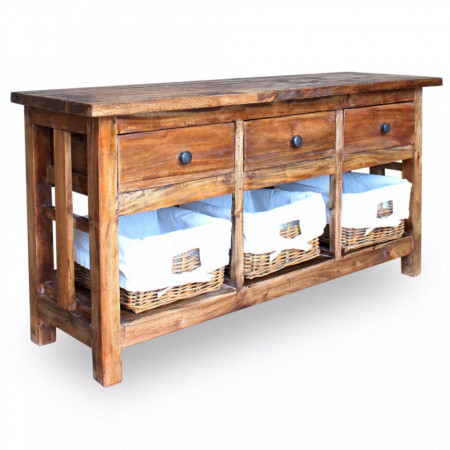 Bufet din lemn masiv reciclat, 100 x 30 x 50 cm - V244488V