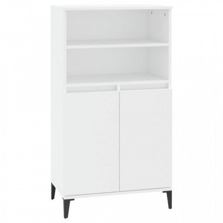 Bufet înalt, alb, 60x36x110 cm, lemn prelucrat - V821228V