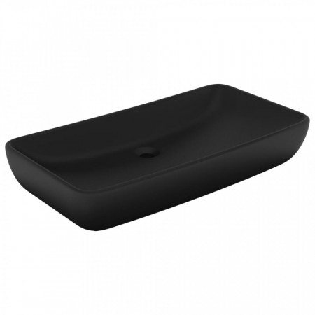 Chiuvetă dreptunghiulară de lux, negru mat, 71x38 cm, ceramică - V146964V