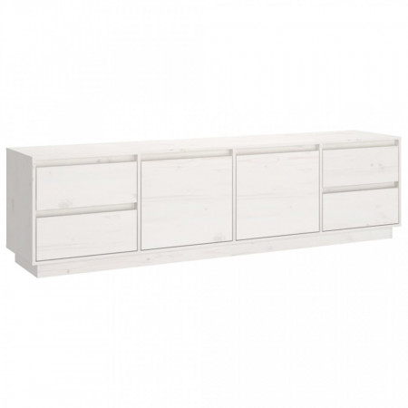 Comodă TV, alb, 176x37x47,5 cm, lemn masiv de pin - V814320V