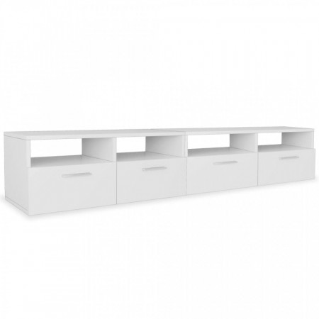 Comode TV 2 buc, lemn prelucrat, 95x35x36 cm, alb - V275110V