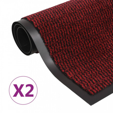 Covoare usa anti-praf 2 buc. rosu 120x180 cm dreptunghiular - V3051619V