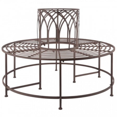 Esschert Design Banca de copac, metal - V428868V