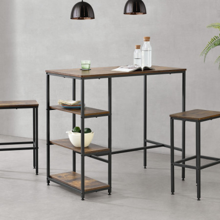 Masa bar cu 3 rafturi, 100 x 109 x 60 cm - P77016035