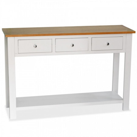 Masa consola, 118 x 35 x 77 cm, lemn masiv de stejar - V247053V