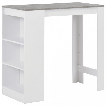Masa de bar cu raft, alb, 110 x 50 x 103 cm - V280214V