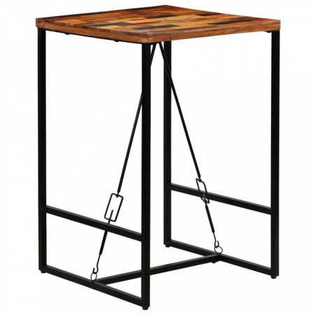 Masa de bar din lemn masiv reciclat, 70 x 70 x 106 cm - V246288V