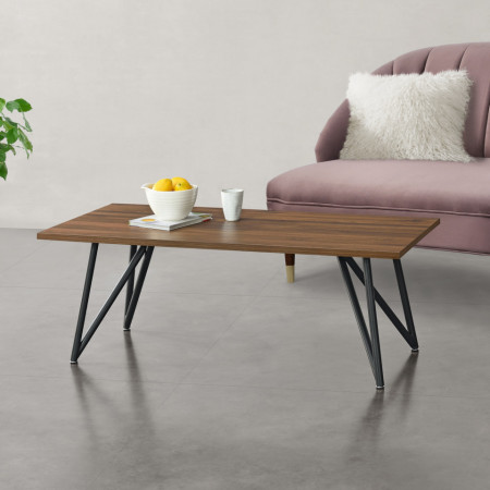 Masuta cafea, 120 x 60 x 45 cm, efect lemn nuanta inchisa - P77062381