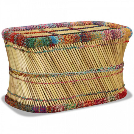 Masuta de cafea cu detalii chindi, multicolor, bambus - V244215V