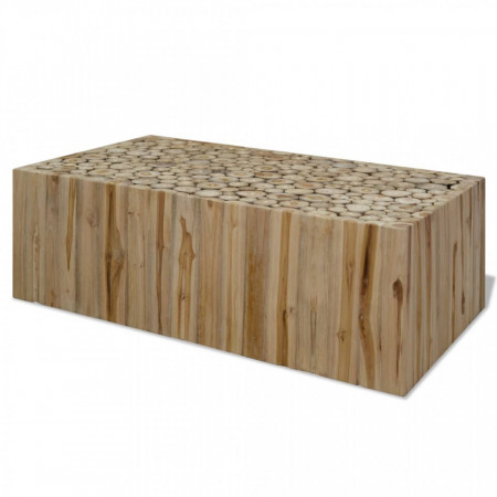 Masuta de cafea, Tec natural, 90 x 50 x 35 cm - V244556V