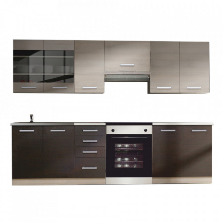 Mobilier bucătărie, stejar gri deschis/stejar închis - TP195249