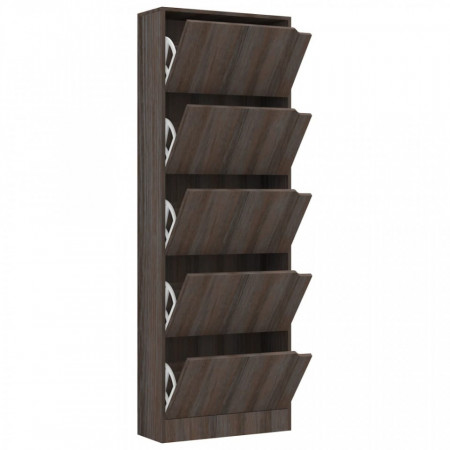Pantofar 5 uși, stejar sonoma gri, 59x24x167 cm, lemn prelucrat - V338142V