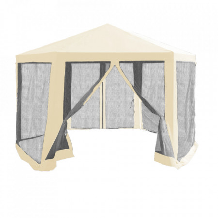 Pavilion, cort grădină pentru petreceri, crem, 3,9x2,5x3,9 m - TP298809