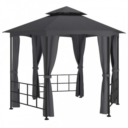 Pavilion cu pereți laterali, antracit, 3,1x2,7 m - V313933V