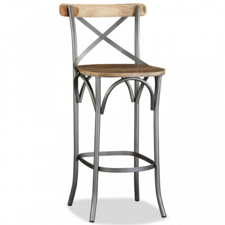 Scaun de bar, lemn masiv de mango - V244593V