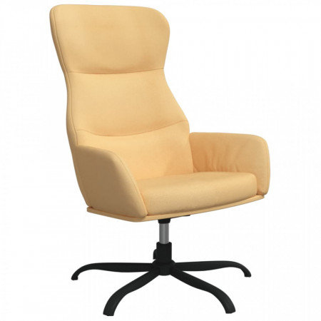 Scaun de relaxare, crem, piele întoarsă ecologică - V341107V