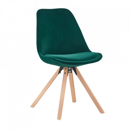 Scaun, ţesătură de catifea smarald / fag - TP285414