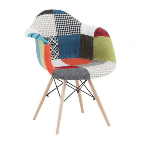 Scaun, ţesătură patchwork/fag - TP228663