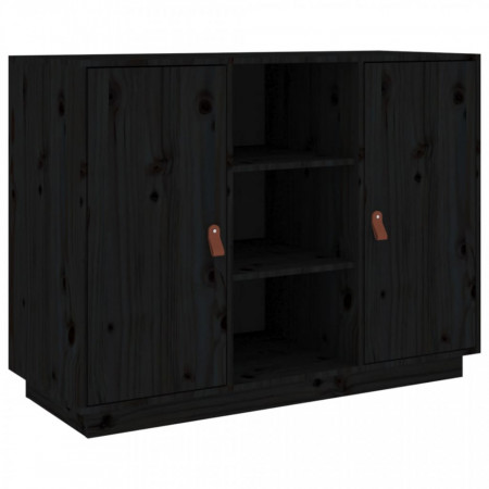 Servantă, negru, 100x40x75 cm, lemn masiv de pin - V820136V