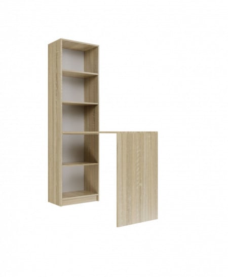 TEBIS108 - Birou cu rafturi, 125x 50 x 181 cm, Sonoma, PAL