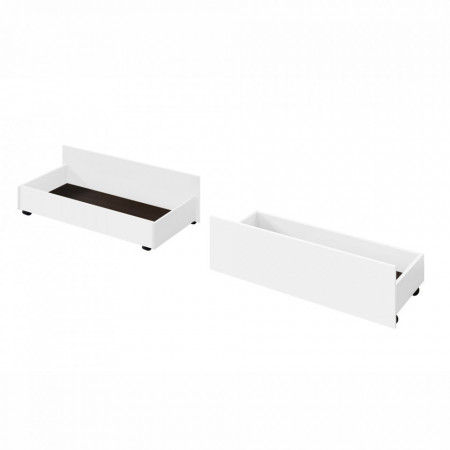 2 bucăţi, sertare culisante sub pat, alb - TP252401