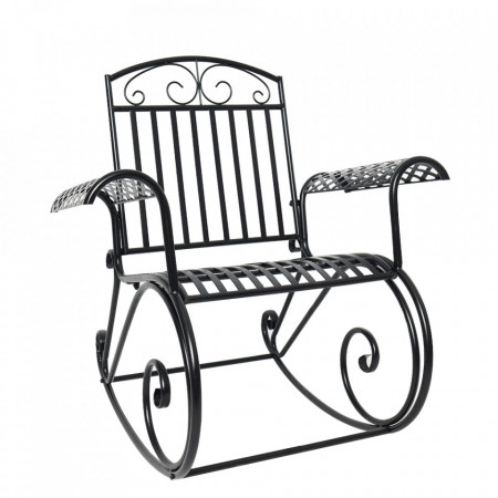 Balansoar de grădină, scaun, fotoliu, negru, 75x65x95 cm - TP285298